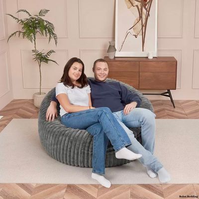 Lounge &amp; Co. - Jumbo Lounger - Ultra Plush Faux Fur - Gray