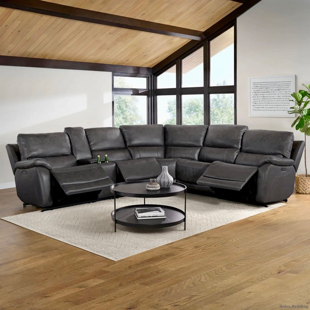 *New* - Gilman Creek - Wylder - 6-Piece Power Reclining Sectional - Leather