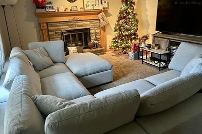Thomasville - Lowell - 6-Piece Modular Sectional w/ Storage Ottoman - Light Gray