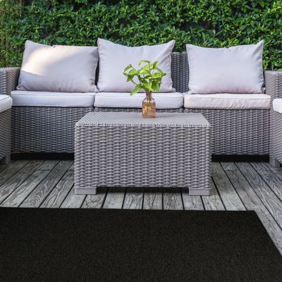 Furnish My Place Extra Large Indoor Outdoor Area Rug 20’ x 10’ Black