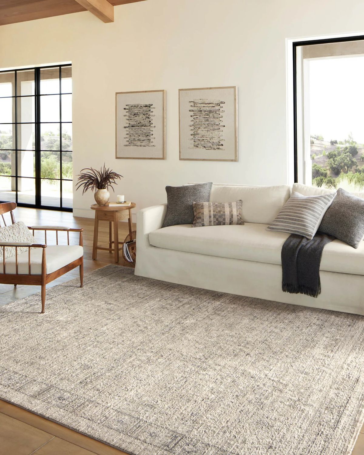 Amber Lewis x Loloi Alie Collection ALE-03 Area Rug – Taupe / Dove