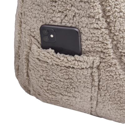Casual Living Cozy Sherpa Wedge Pillow Beige Firm Support
