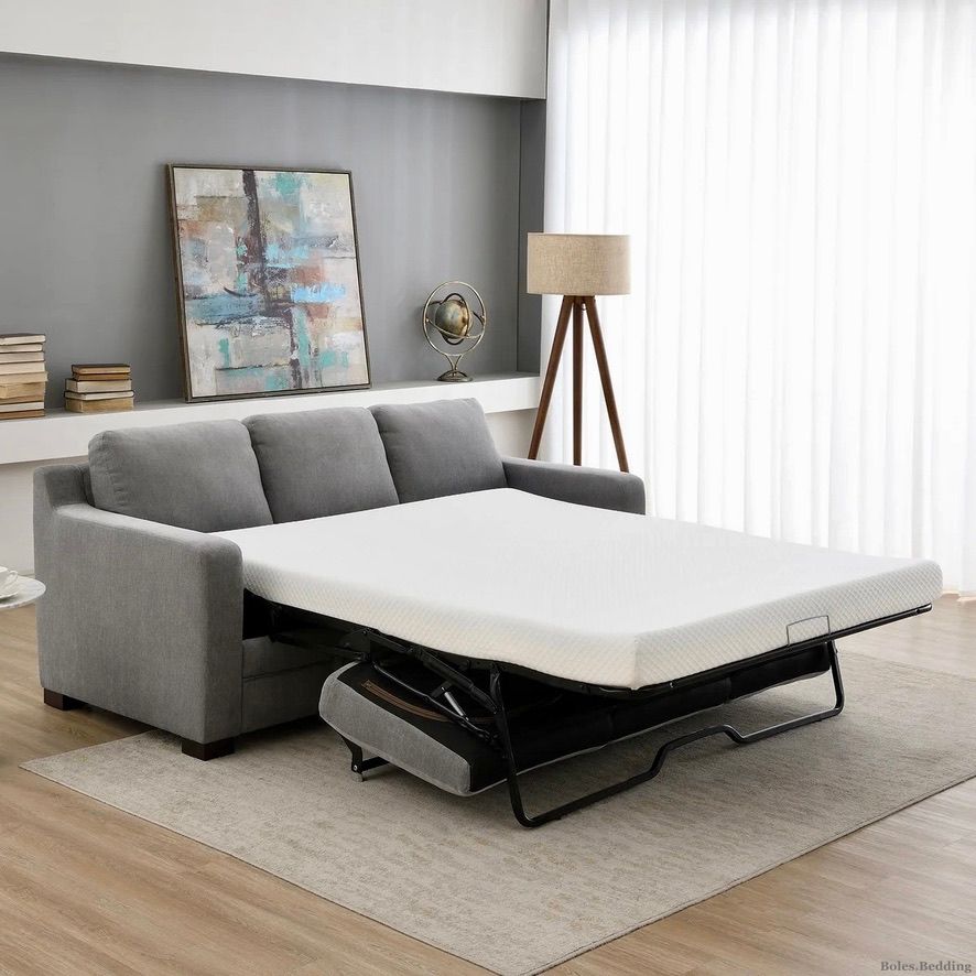 Simon Li Liviana Queen Sleeper Sofa Gray Convertible