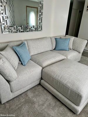 Aiden & Ivy - Dayna - 4-Piece Modular Sectional - Light Gray