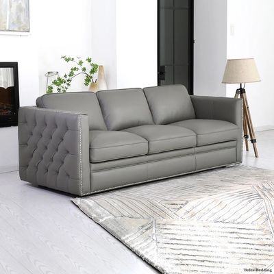 Simon Li - Jameston - Leather Sofa - Gray