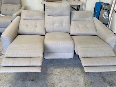 Gilman Creek Alpendale Power Reclining Sofa with Power Headrests – Light Gray