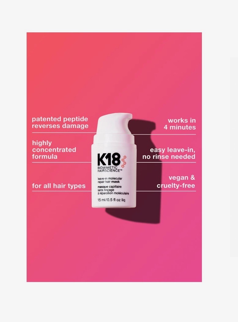 Larger size K-18 Leave-In Molecular Repair Mask