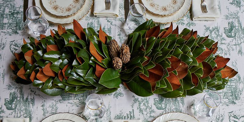 Green and Copper Mantle or Centerpiece