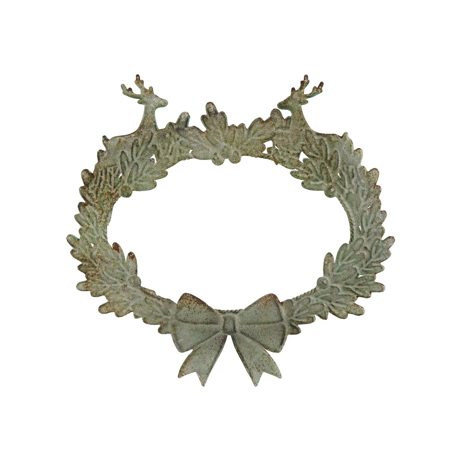 Distressed Patina Wreath Wall Decor Distressed Patina Wreath Wall Decor