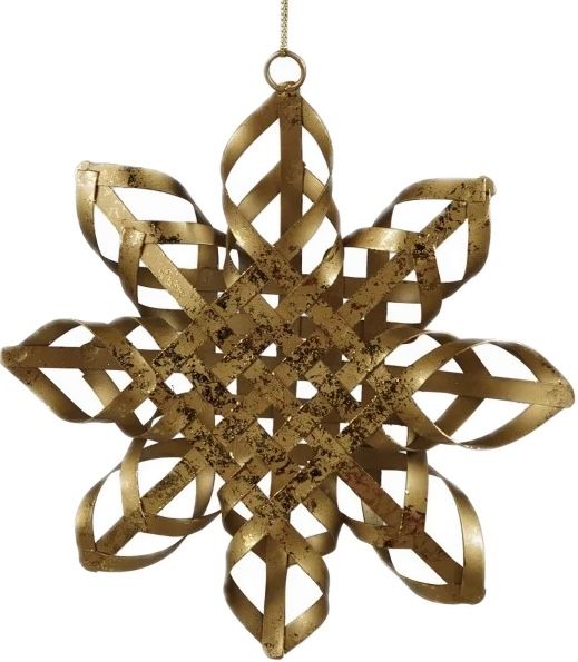 Metal Snowflake Ornament - Woven Style