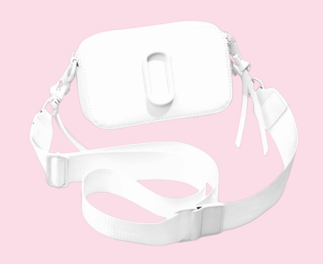 Wide shoulder strap crossbody bag