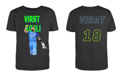 Virat Kohli printed premium oversized cotton T-shirt ( free delivery )