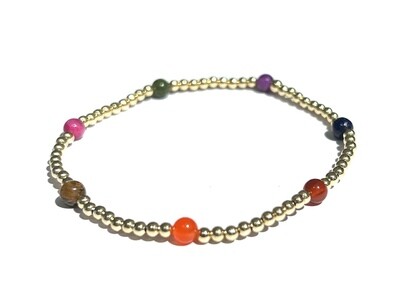 Multicolor Seven Stones Bracelet