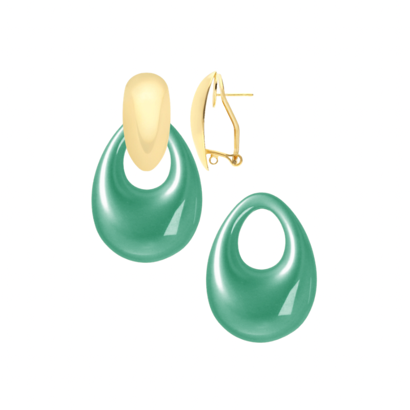 Earrings Marine Green Drops