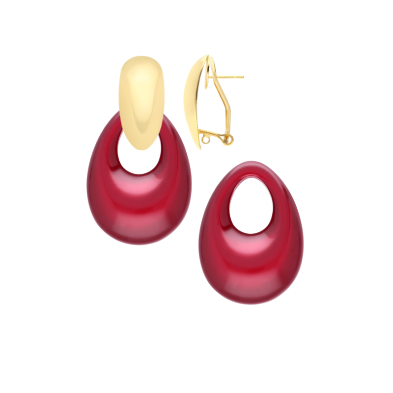 Earrings Silky Burgundy Drops