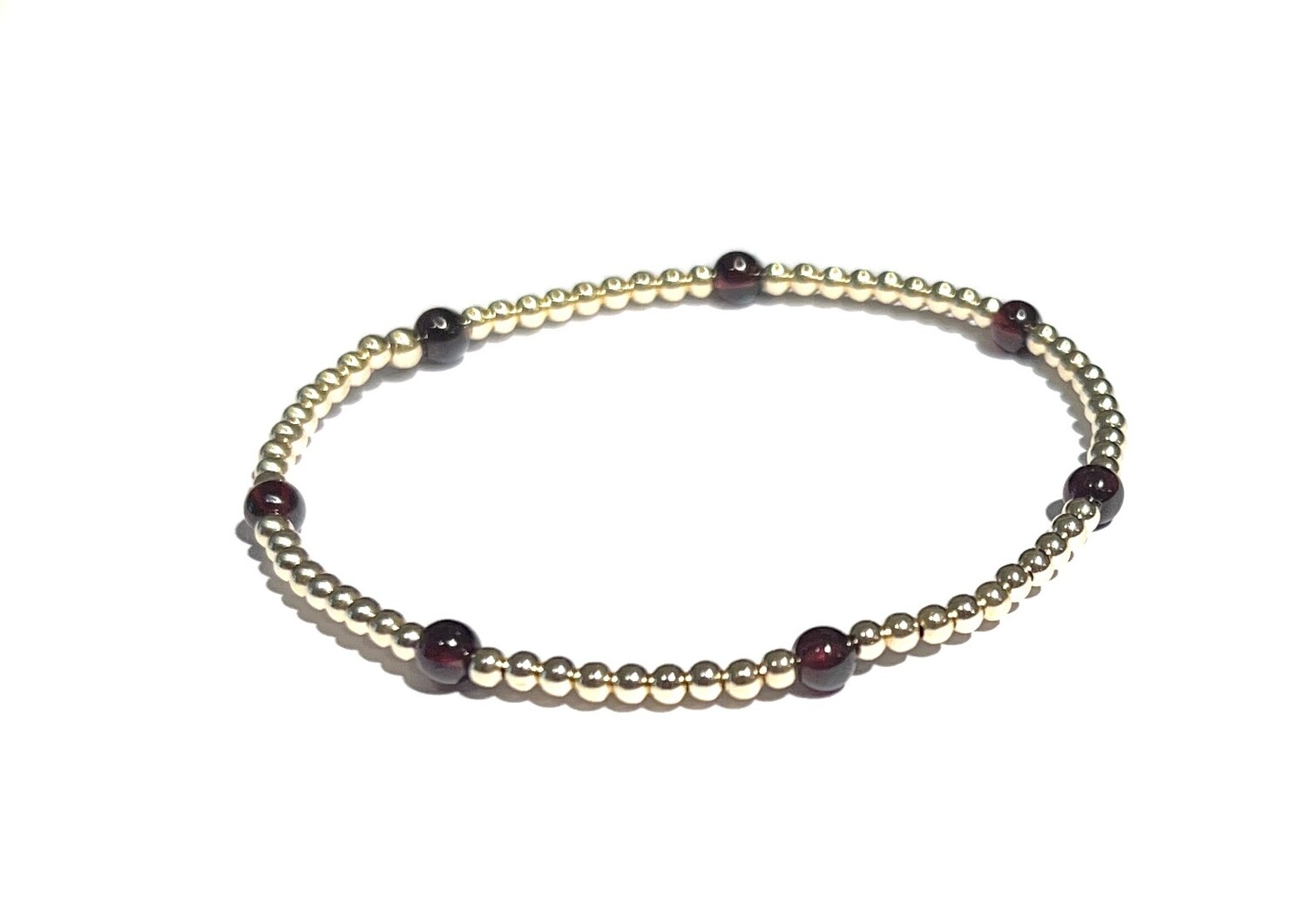 Garnet Seven Stones Bracelet