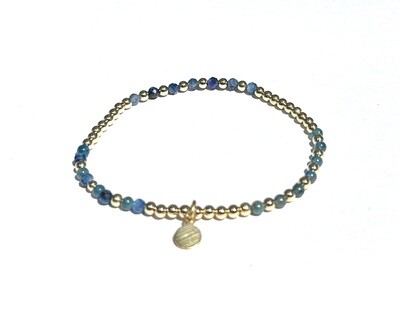 Golden Bracelet with Apatite Stones