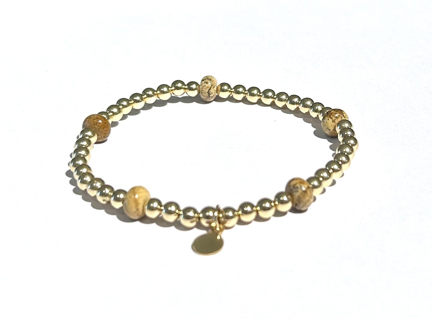 Moonstone Stones Golden Bracelet