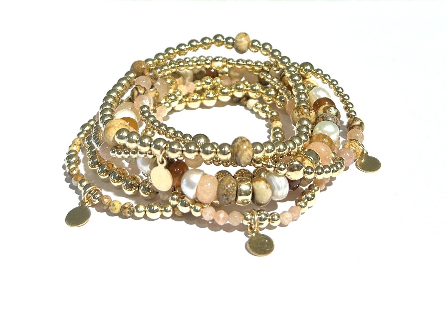 Moonstone Set of 7 Bracelets