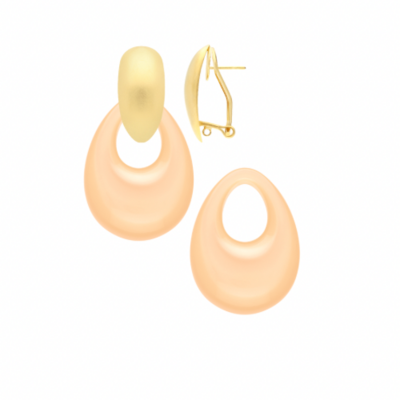 Earrings Silky Peach Drops