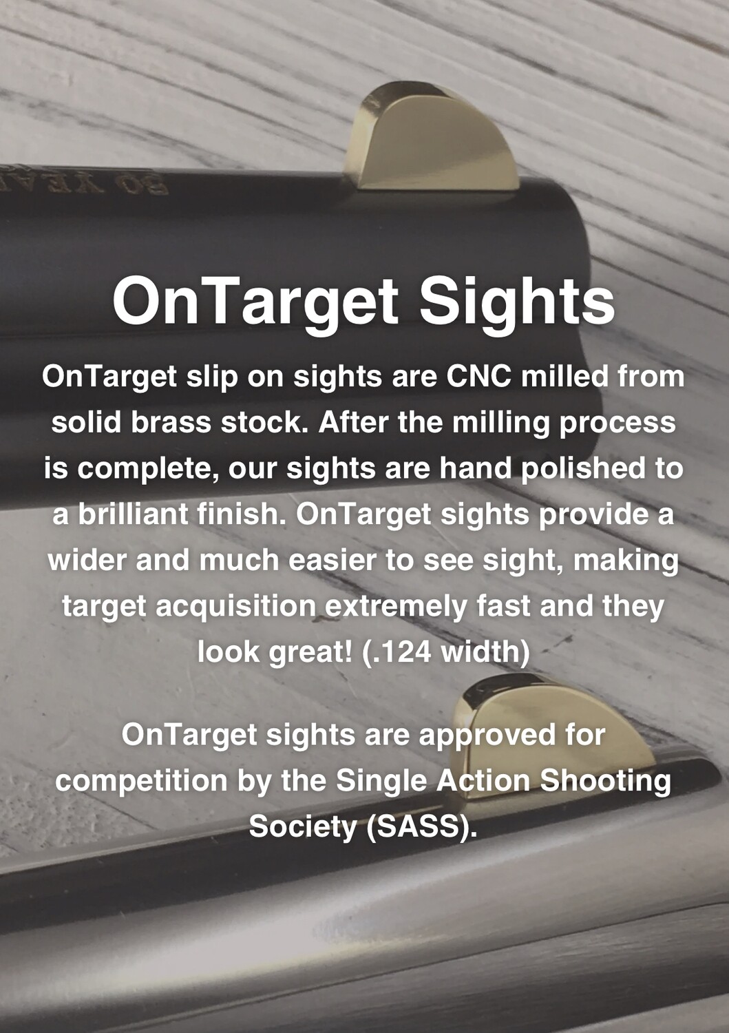 On Target Sights PAIR - Click Button