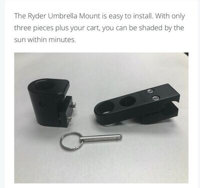 Ryder Umbrella Mount - Rugged Gear Gun Cart