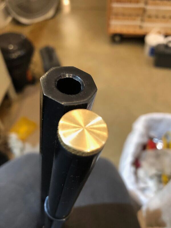 Knurled Brass Magazine End Cap - 73/66