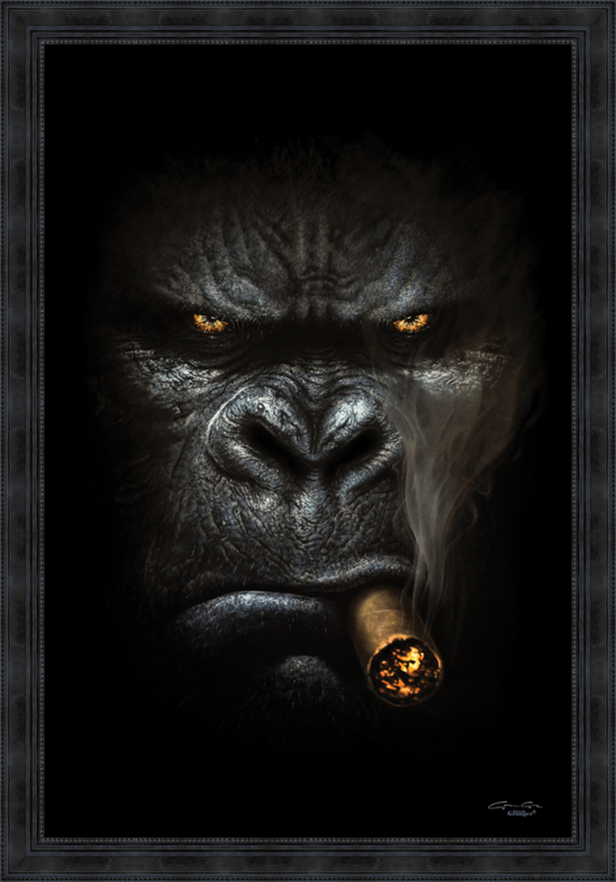 The real boss : Gorilla with cigar