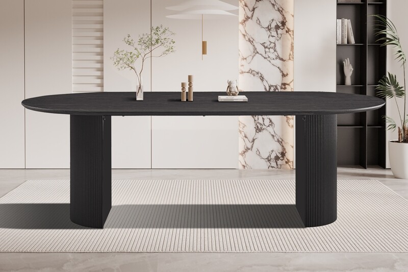 Lage oval fixe tables (Dark Brown)