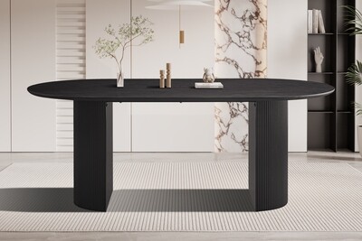 Lage oval fixe tables (Dark Brown)