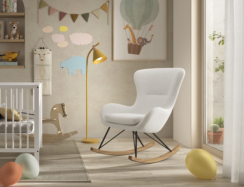 Rockie adulte rocking chair (Fabric bouclé)