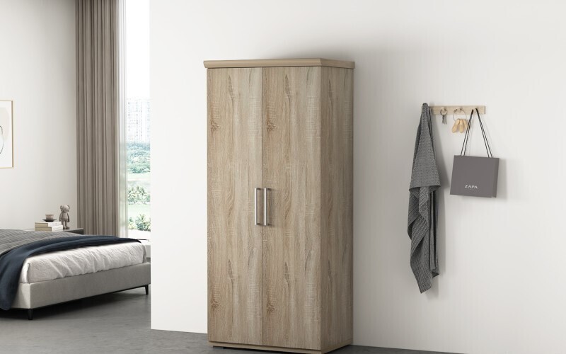 Keyi 2 doors with rod and shelfs (Sonoma) 80cm