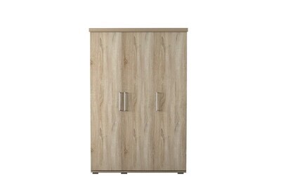Keyi 3 portes avec tringle et étagères (Sonoma) 120cm