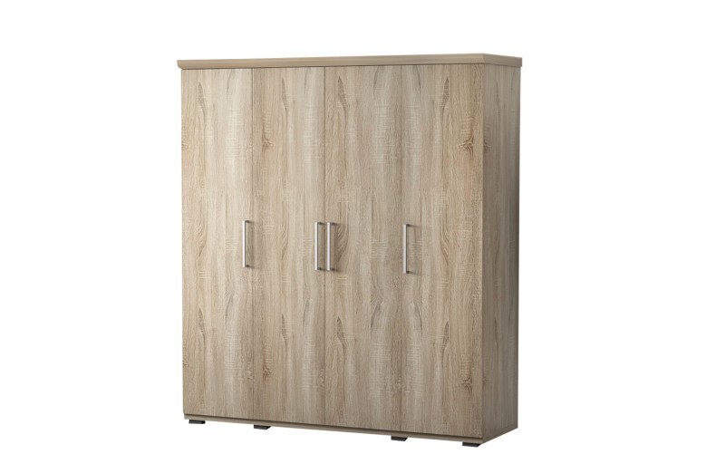 Keyi 4 deuren met hangbaar en legplanken (Sonoma) 160cm