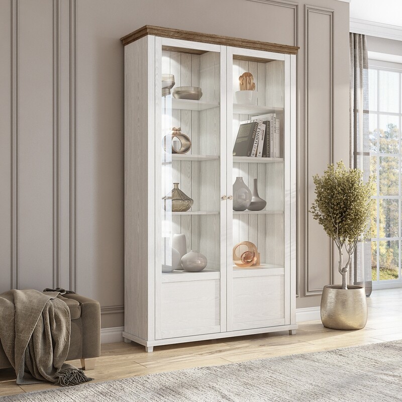 Evory (Abisko white) Showcase 2 door