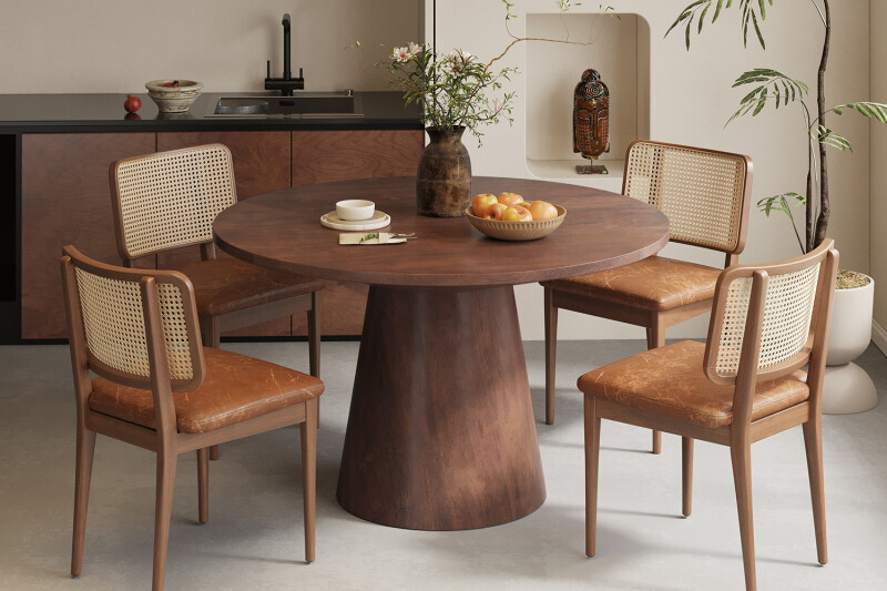 Simmy massif round dining table (Ø130cm)