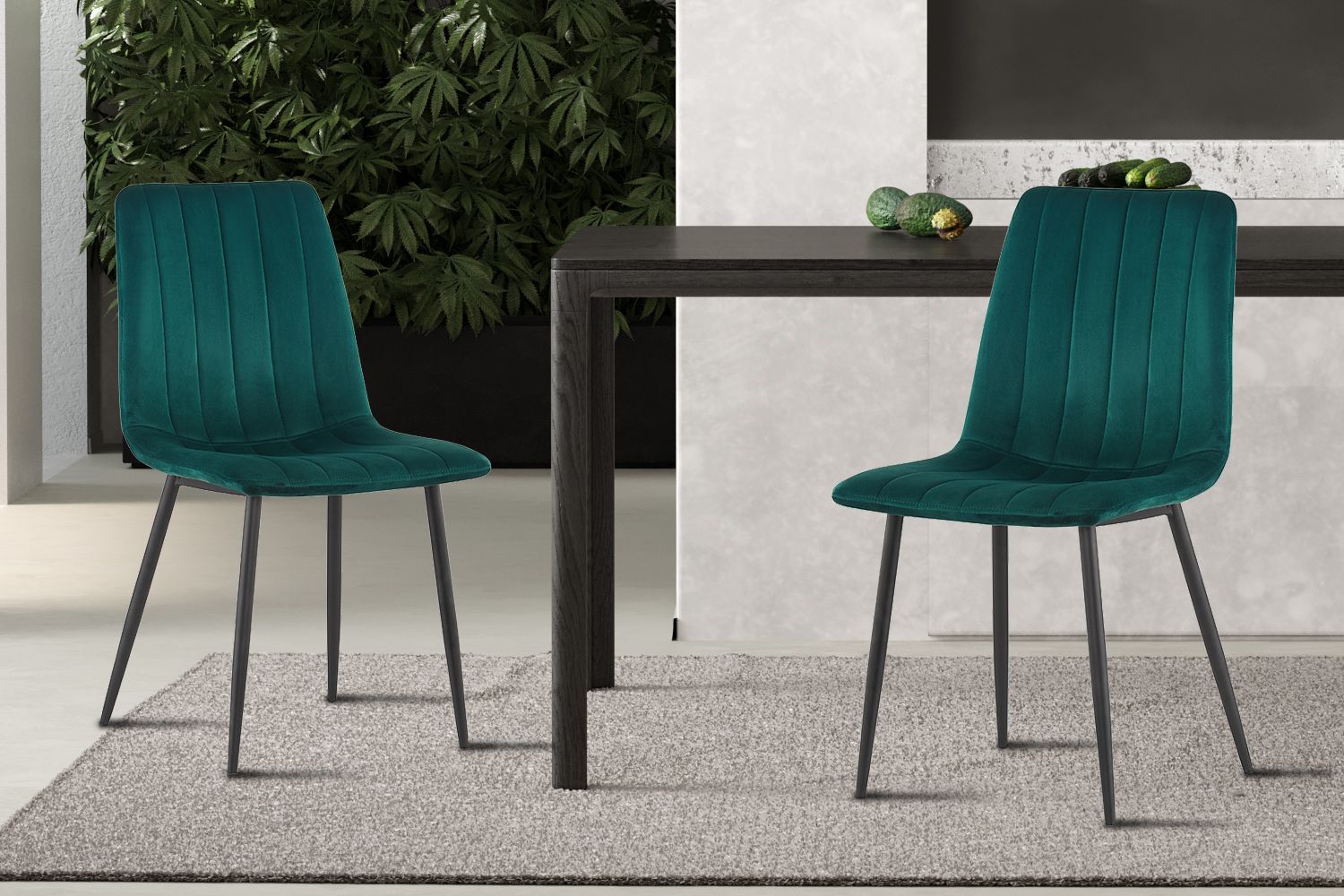 Willy (Velvet Grey &amp; Green)