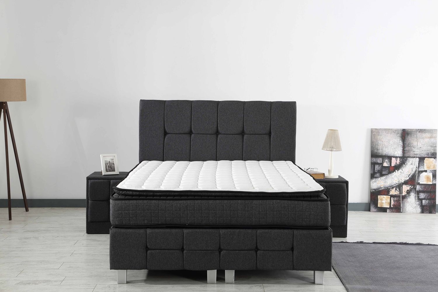 Capri grey (Bed with mattress and storage)