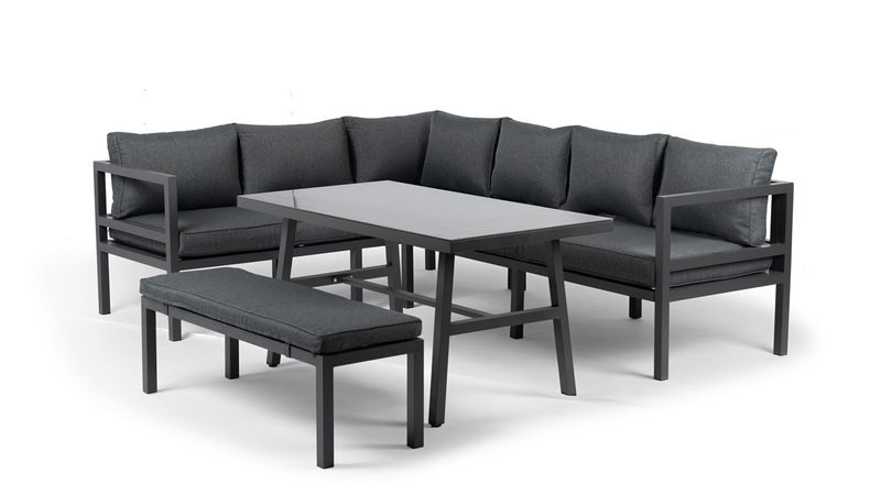 Brooklyn dining lounge set (charcoal)