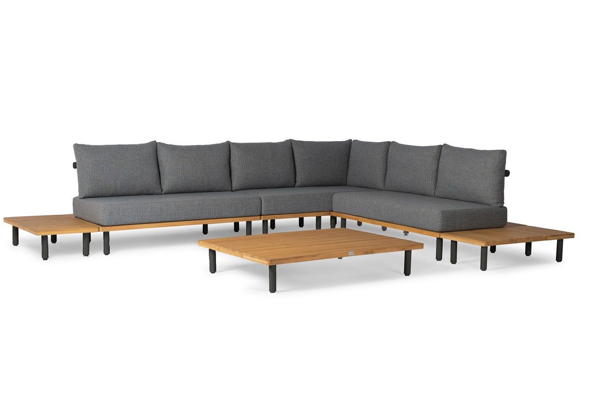Kyoto Teak Lounge Set (charcoal)