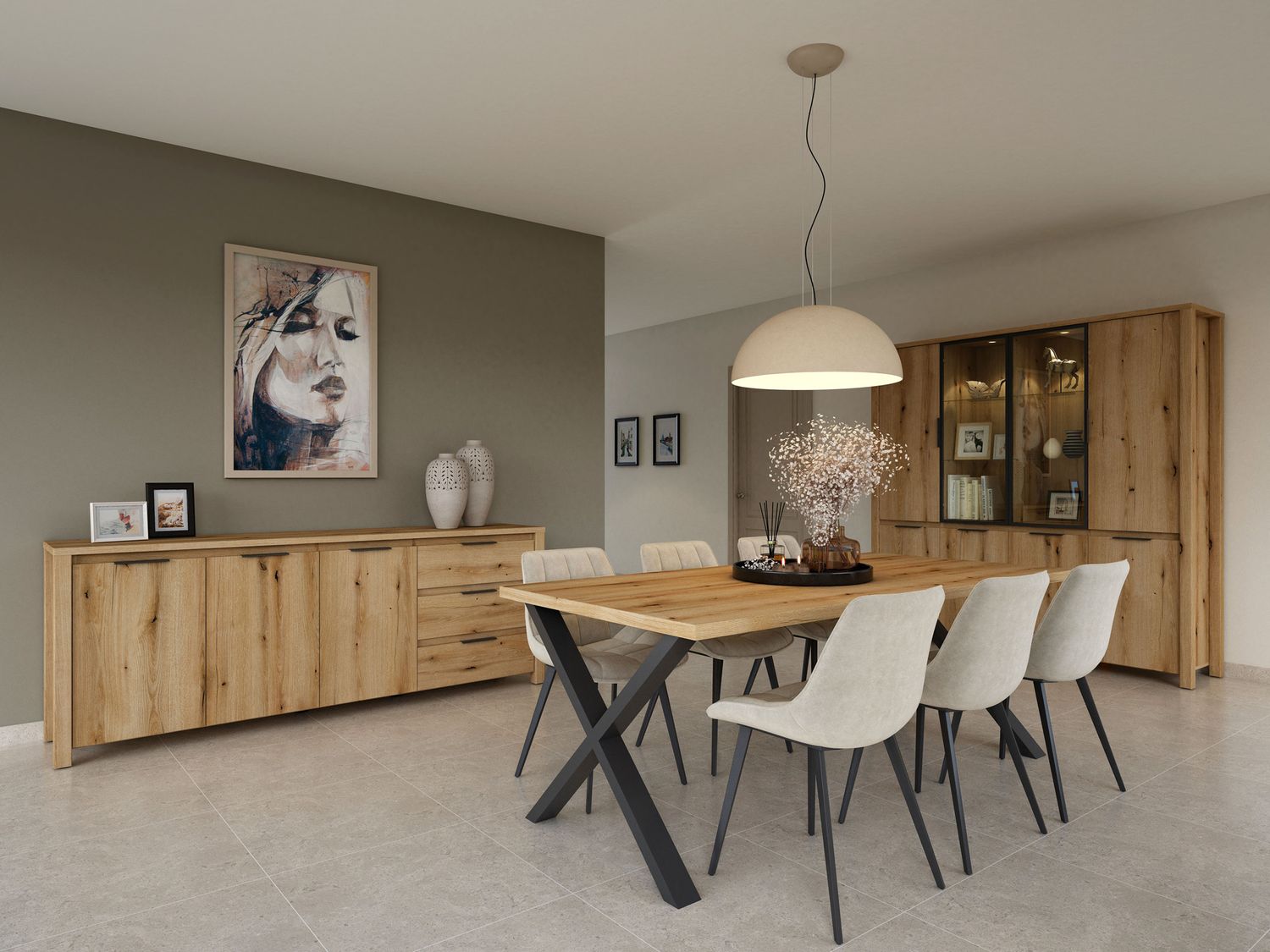 Bordoo: dining table (Oak Etna)