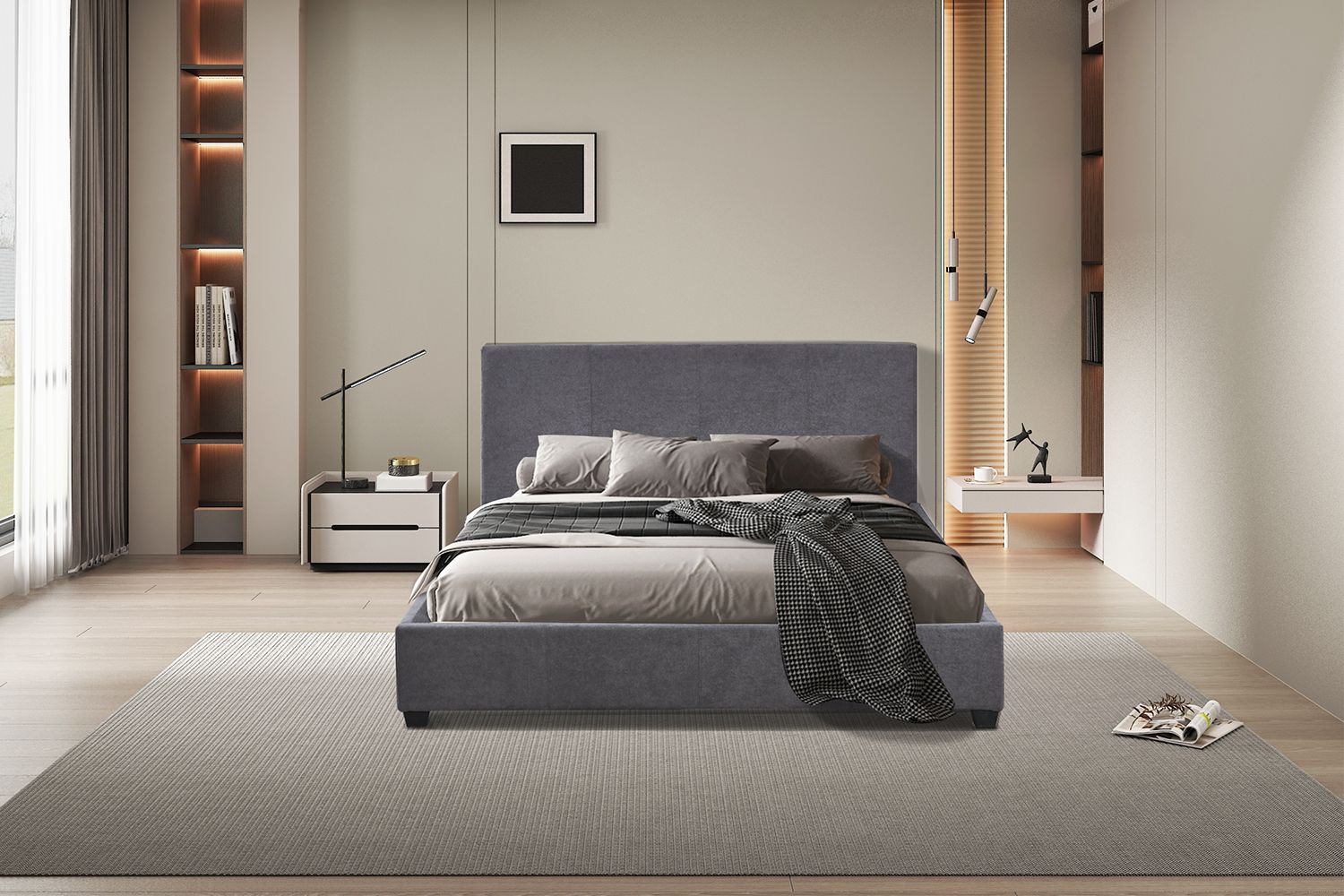 Romy 140x200cm (Fabric grey)