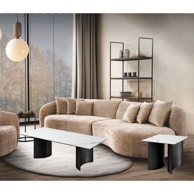 Napoli set (2pcs) : coffee table + side table (ceramic)