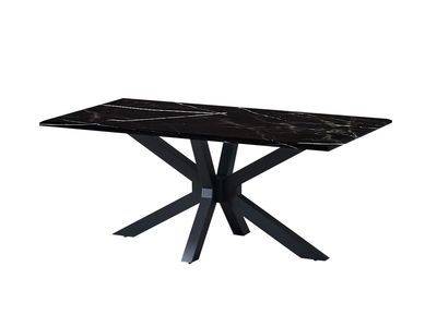 Brescia : eettafel 200x100cm (Marble black)
