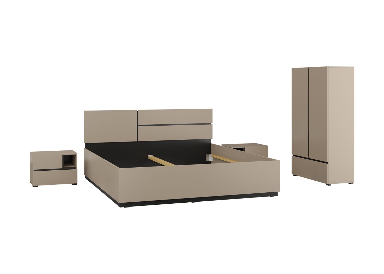 Crossy beds (Taupe)