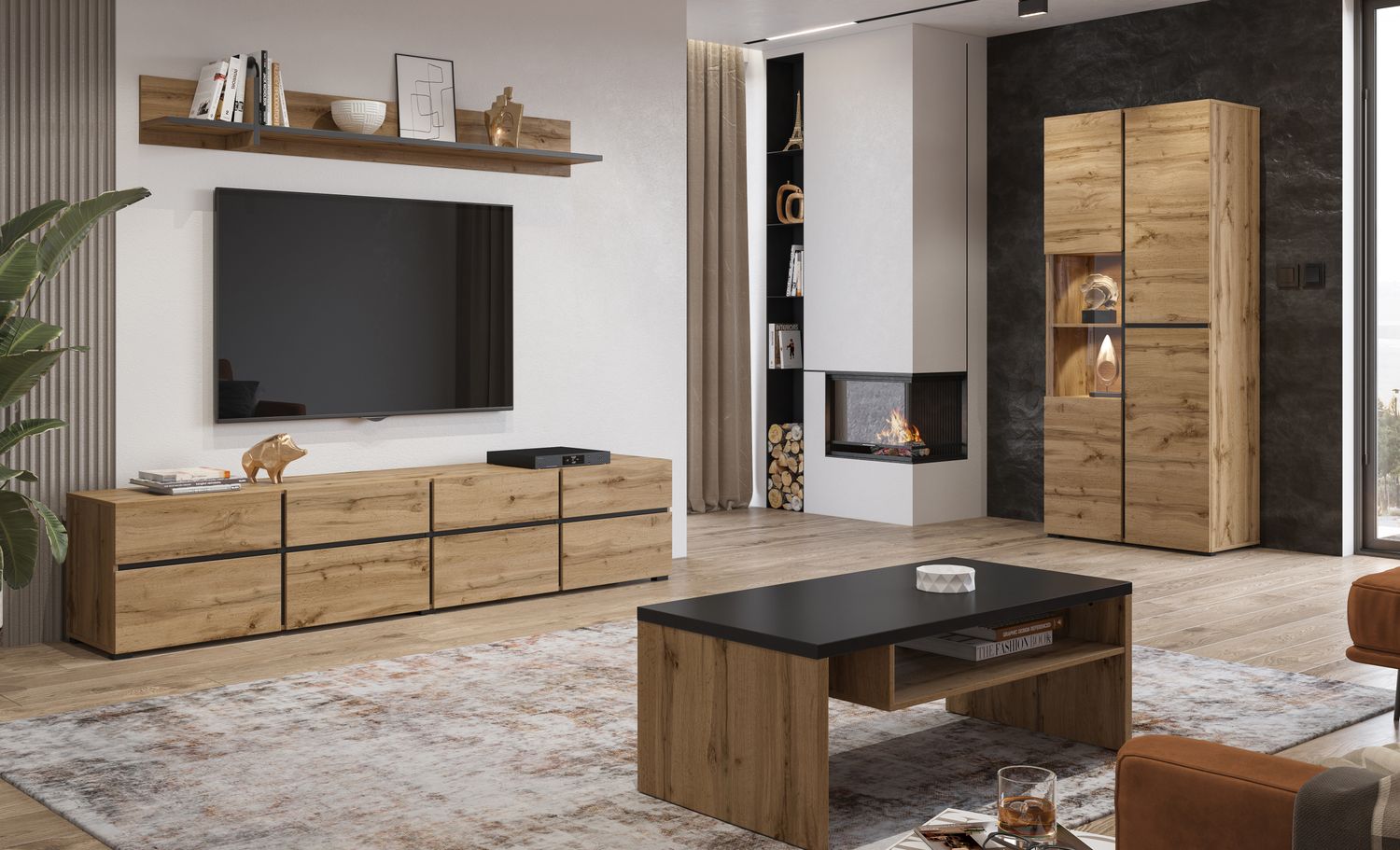 Crossy livingroom (Effect wood Wotan)