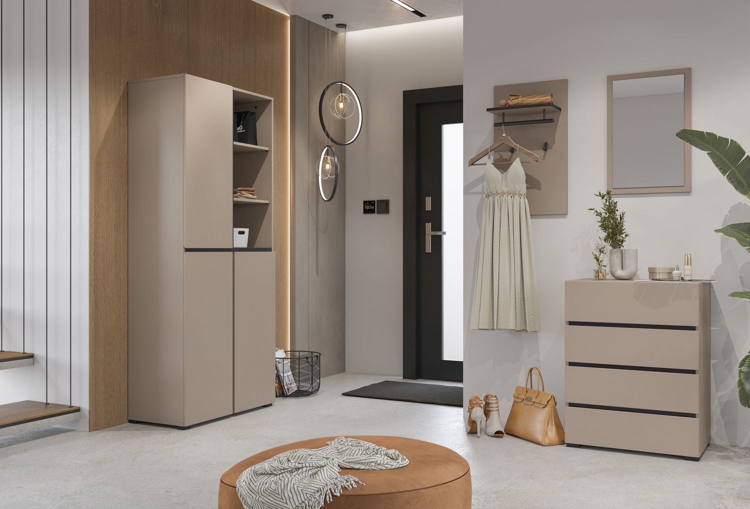 Crossy hallway (Taupe)