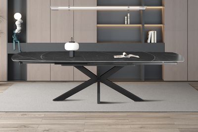 Eres: ext. dining table 160-240cm (Stone black)