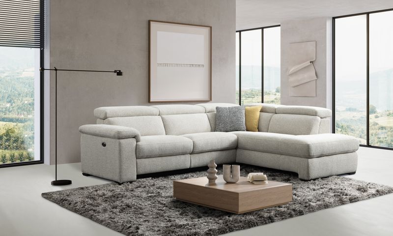 Cindy L avec relax électrique (Tissu gris mink)