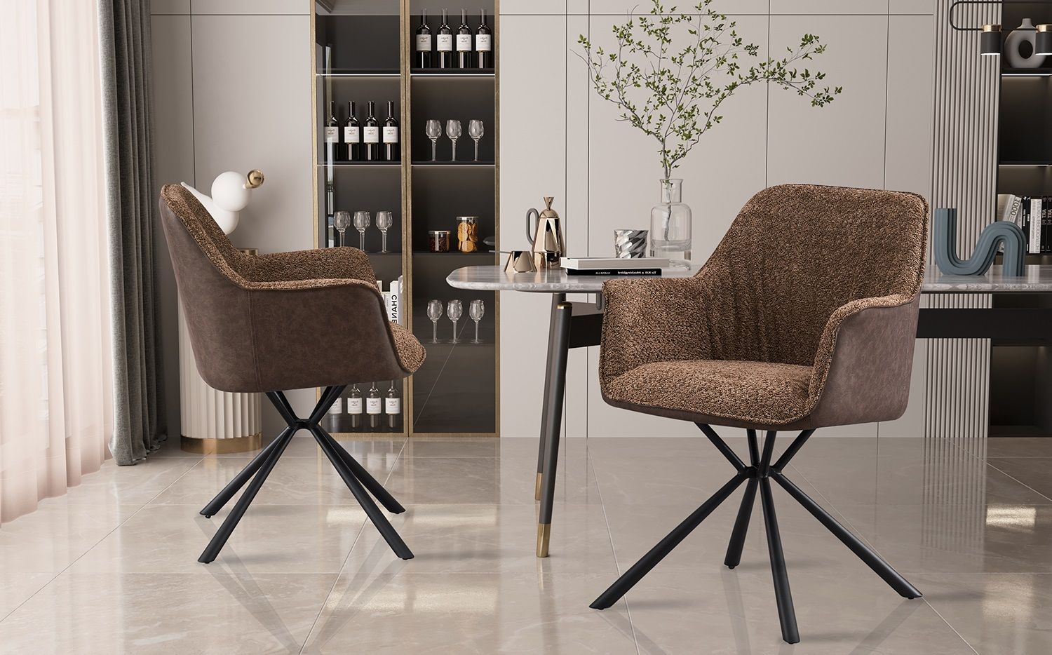 Lucy (PU/Fabric bouclé)